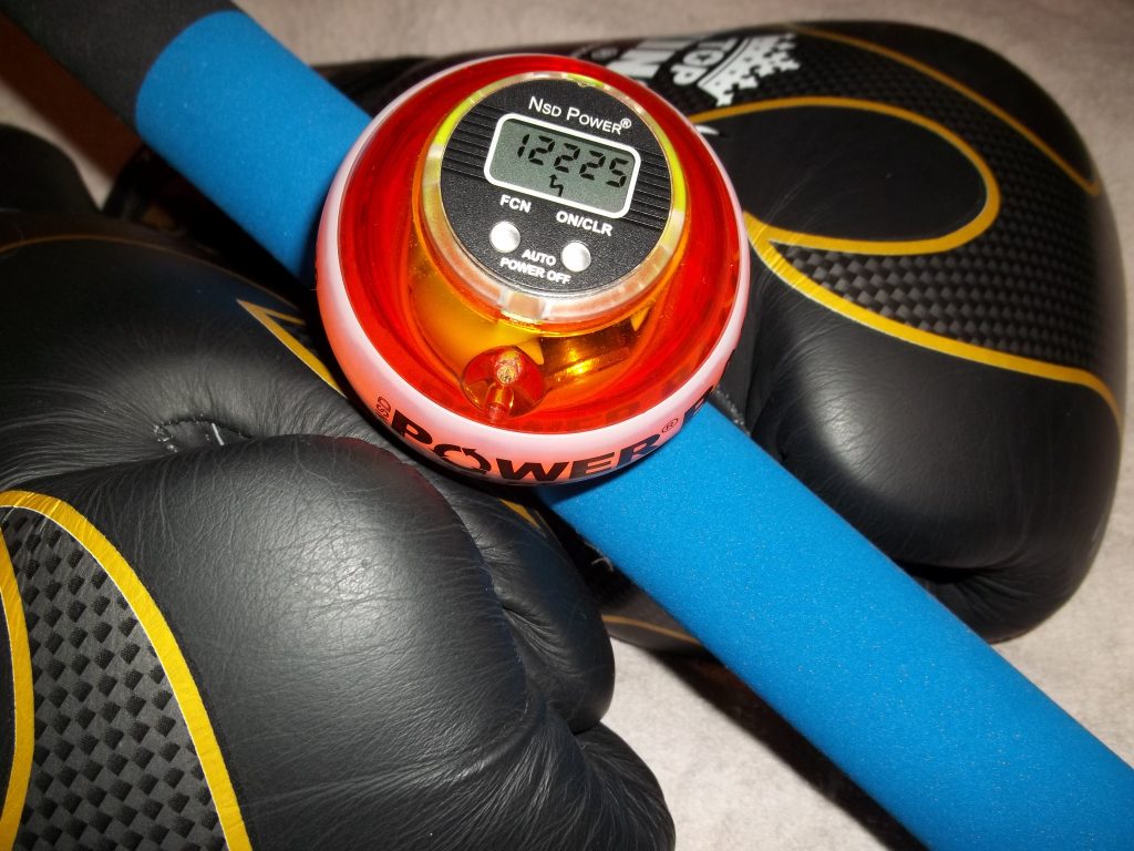 Hockey Strength training, hockeystick and Powerball