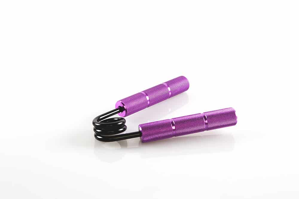 purple gripper on side