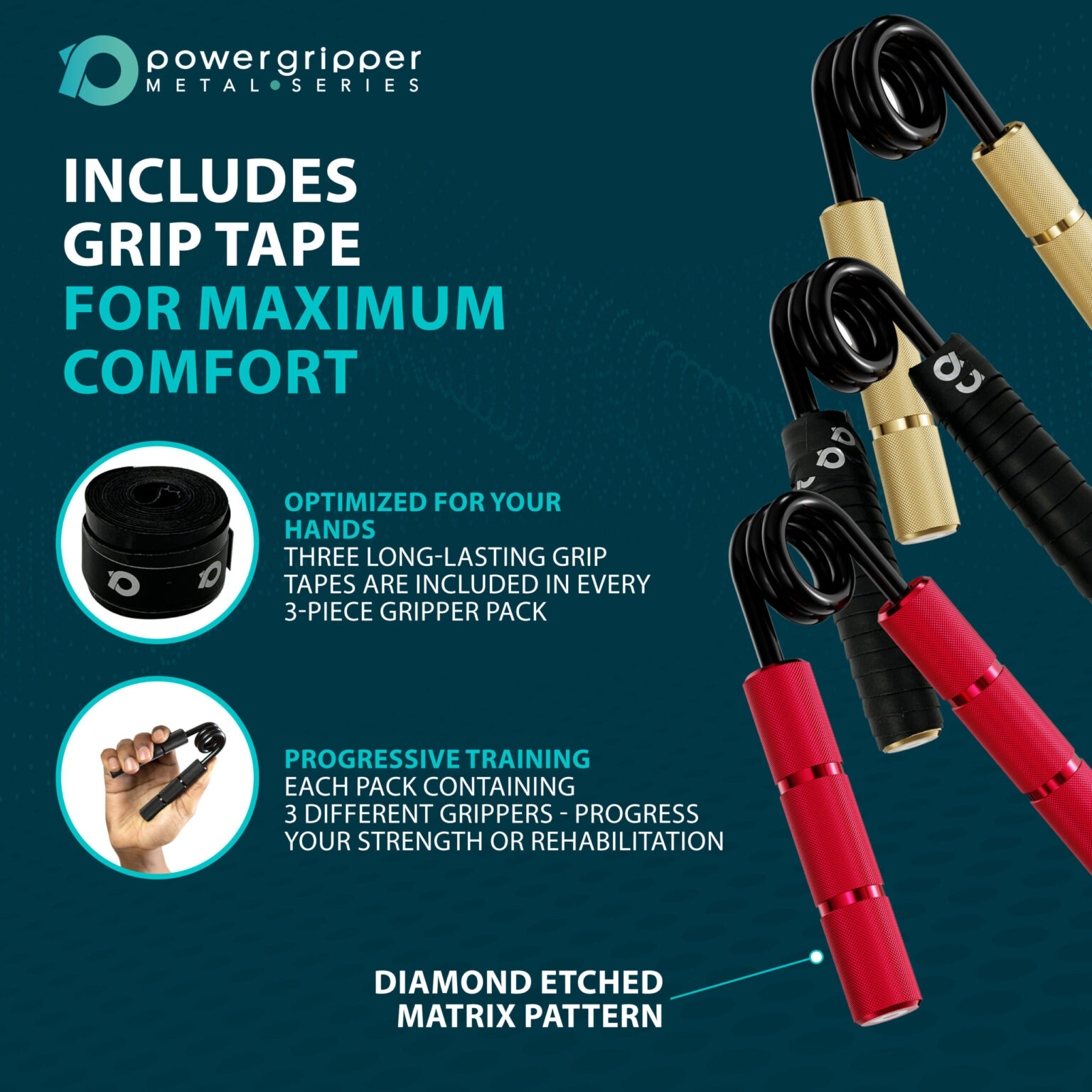 Metal Gripper 3 Pack ( 50lb, 100lb, 150lb) - Image 2